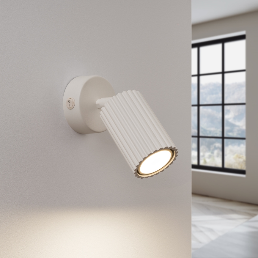 Foco de pared KARBON 1xGU10/10W/230V color crema