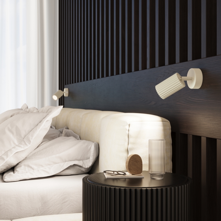 Foco de pared KARBON 1xGU10/10W/230V color crema