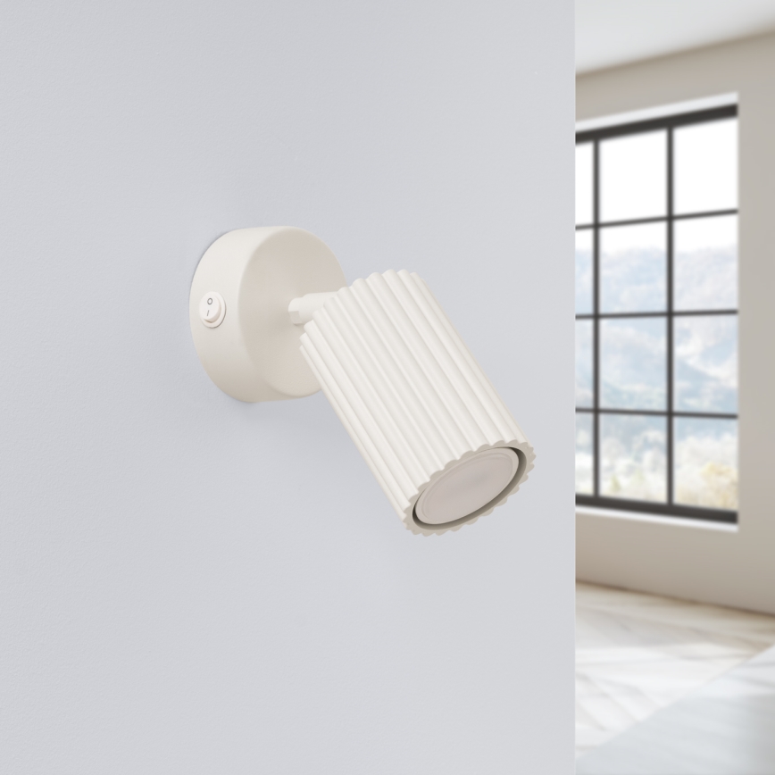 Foco de pared KARBON 1xGU10/10W/230V color crema