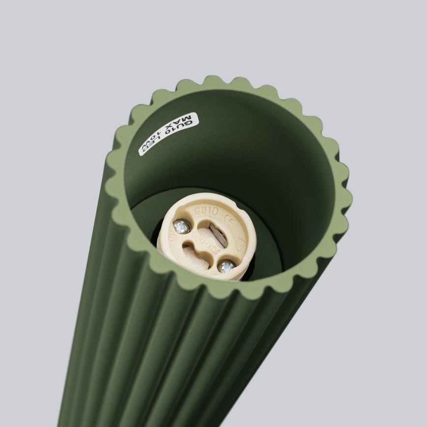 Foco KARBON 1xGU10/10W/230V 20 cm Verde