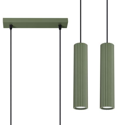 Lámpara colgante KARBON 2xGU10/10W/230V Verde