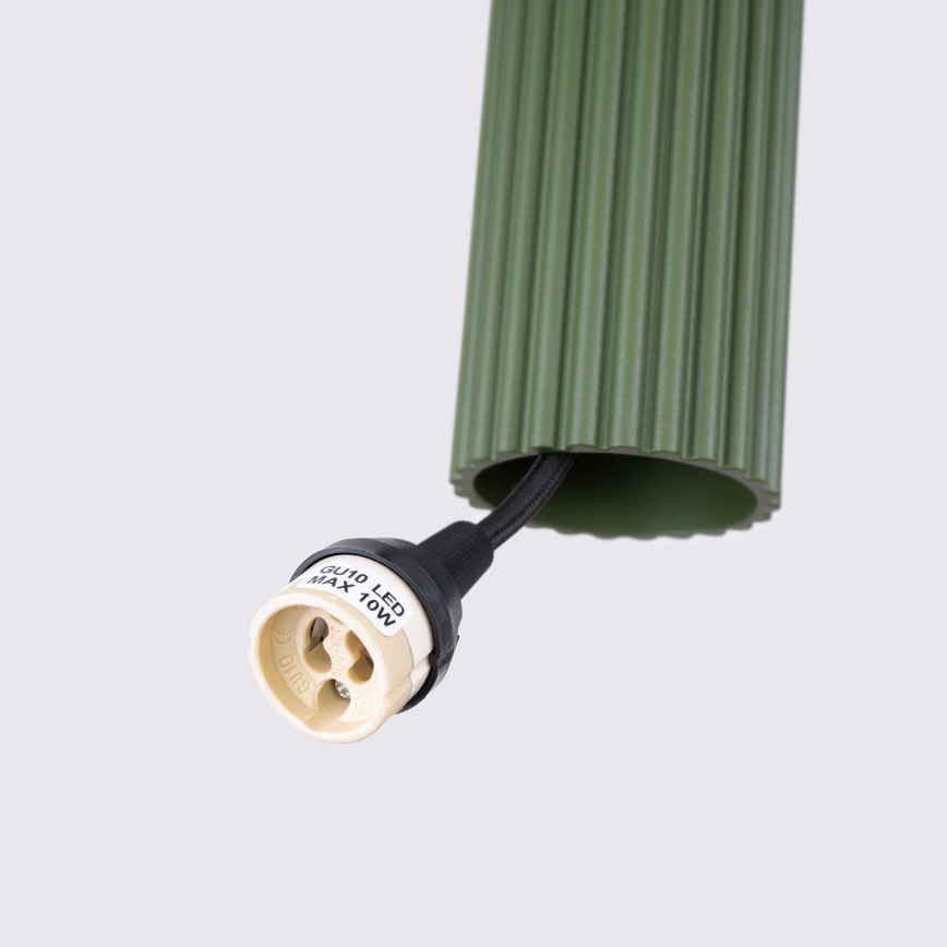 Lámpara colgante KARBON 2xGU10/10W/230V Verde