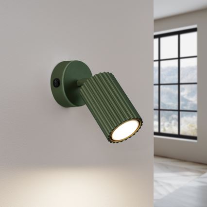 Foco de pared KARBON 1xGU10/10W/230V verde