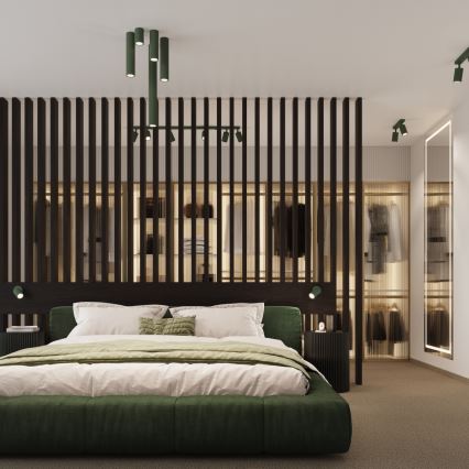 Foco de pared KARBON 1xGU10/10W/230V verde