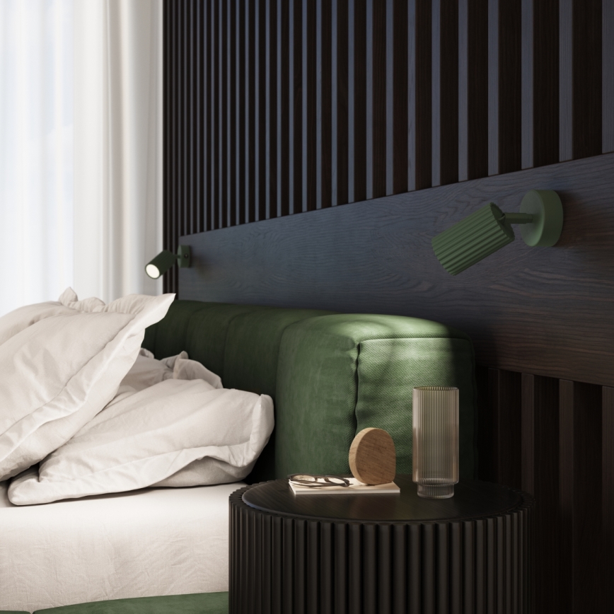 Foco de pared KARBON 1xGU10/10W/230V verde