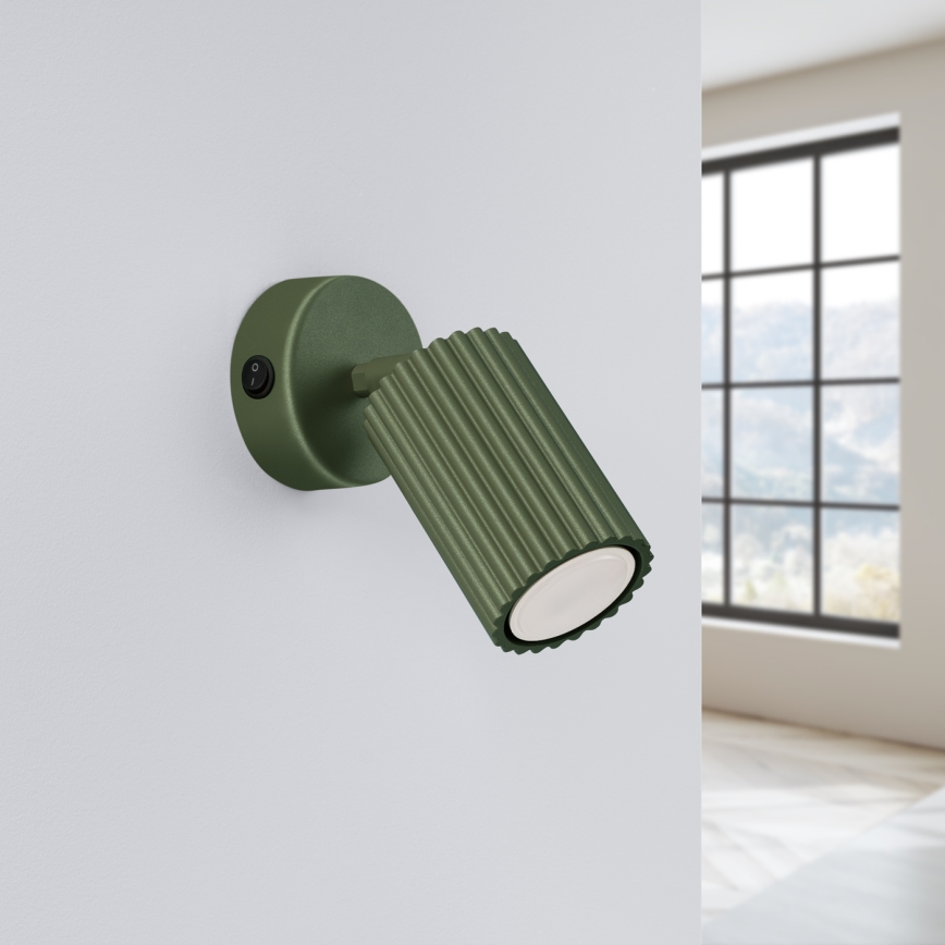 Foco de pared KARBON 1xGU10/10W/230V verde