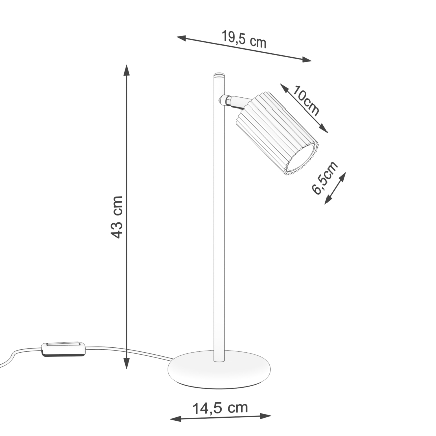 Lámpara de mesa KARBON 1xGU10/10W/230V verde