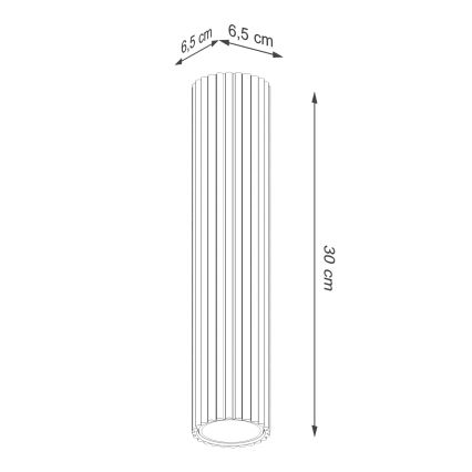 Foco KARBON 1xGU10/10W/230V 30 cm rojo