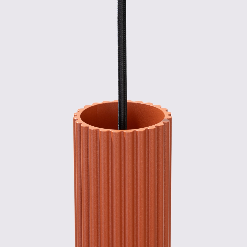 Lámpara colgante KARBON 2xGU10/10W/230V rojo