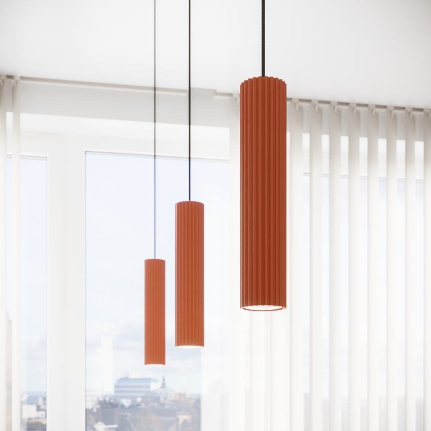Lámpara colgante KARBON 3xGU10/10W/230V rojo