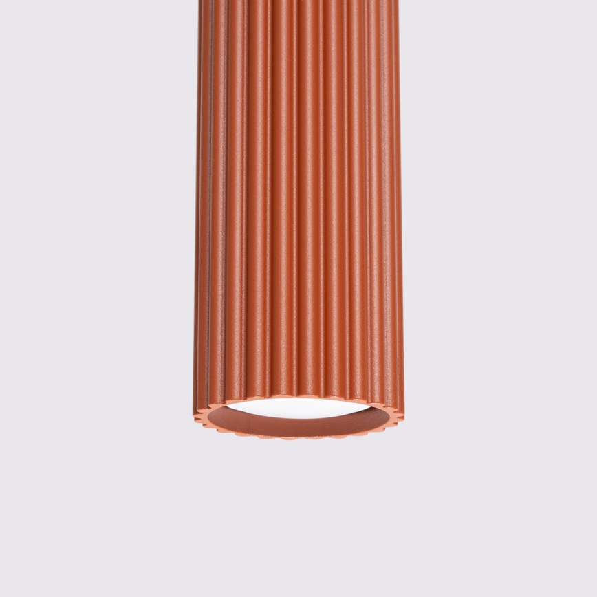 Lámpara colgante KARBON 3xGU10/10W/230V rojo