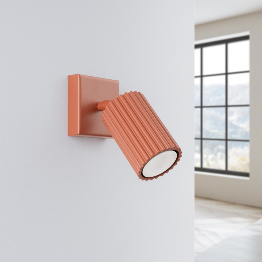 Foco de pared KARBON 1xGU10/10W/230V rojo