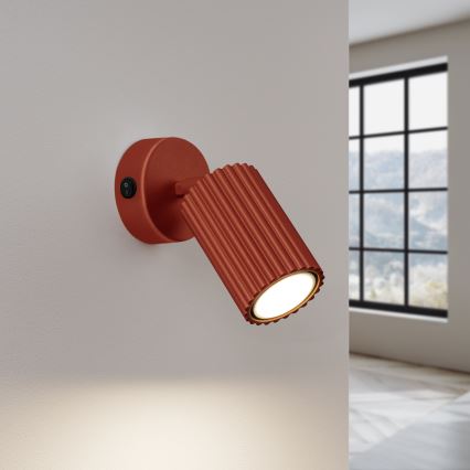 Foco de pared KARBON 1xGU10/10W/230V rojo