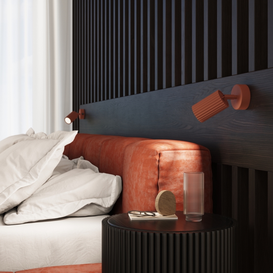 Foco de pared KARBON 1xGU10/10W/230V rojo
