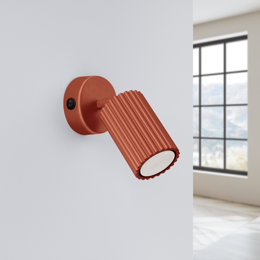 Foco de pared KARBON 1xGU10/10W/230V rojo