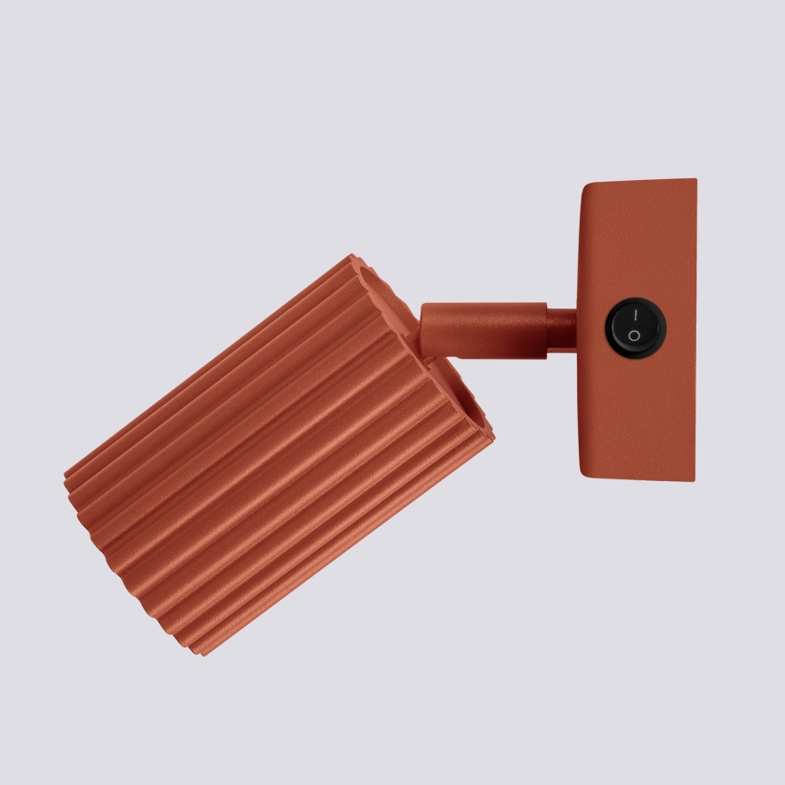Foco de pared KARBON 1xGU10/10W/230V rojo