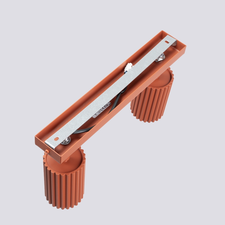Foco KARBON 2xGU10/10W/230V rojo