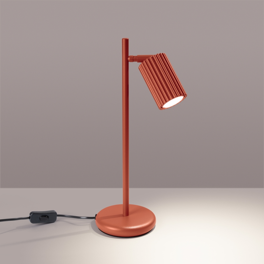 Lámpara de mesa KARBON 1xGU10/10W/230V rojo