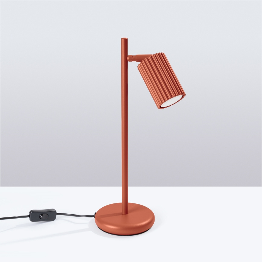 Lámpara de mesa KARBON 1xGU10/10W/230V rojo