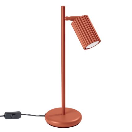 Lámpara de mesa KARBON 1xGU10/10W/230V rojo