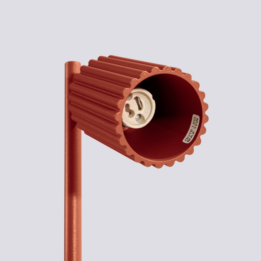 Lámpara de mesa KARBON 1xGU10/10W/230V rojo