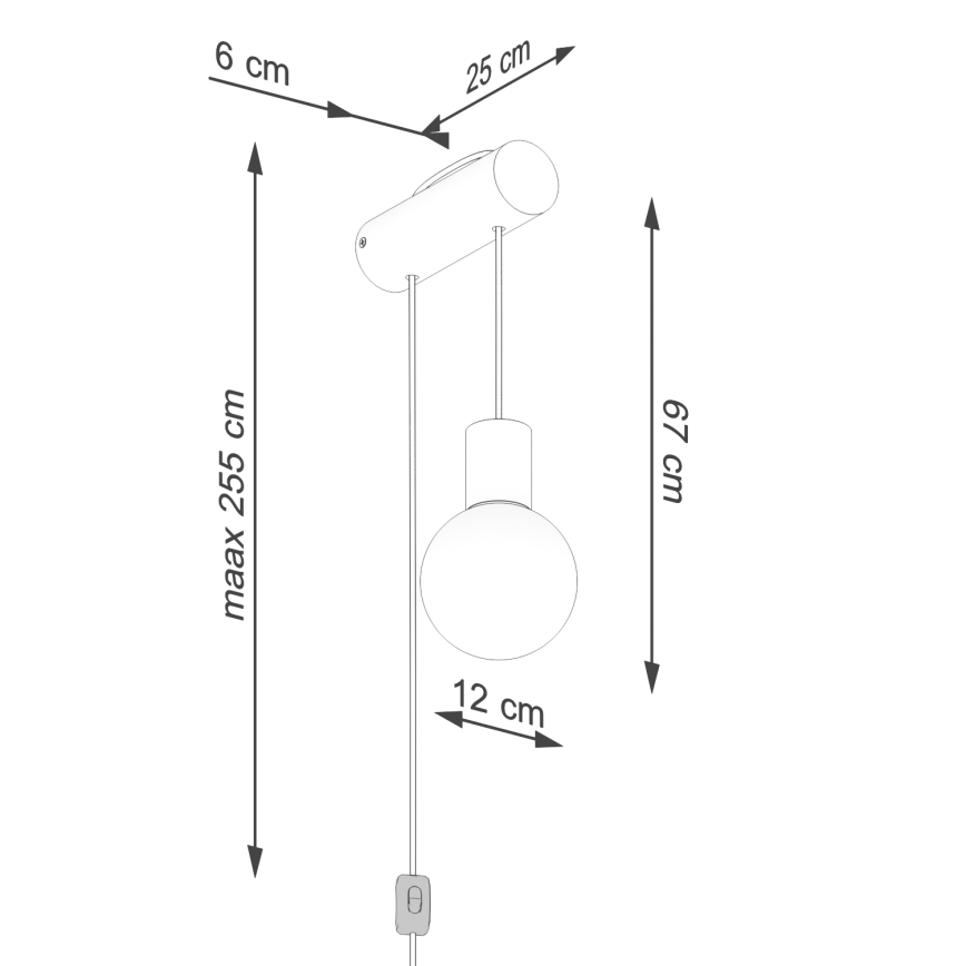 Aplique NIBMI 1xG9/8W/230V haya