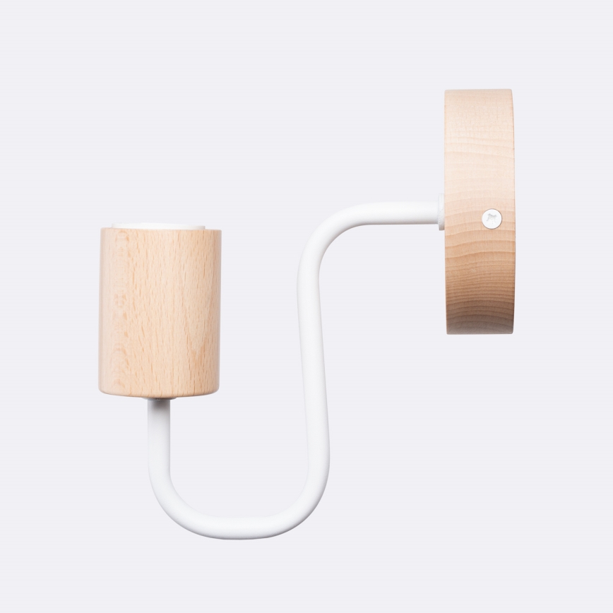 Aplique TIMBO 1xE27/15W/230V blanco/beige/haya