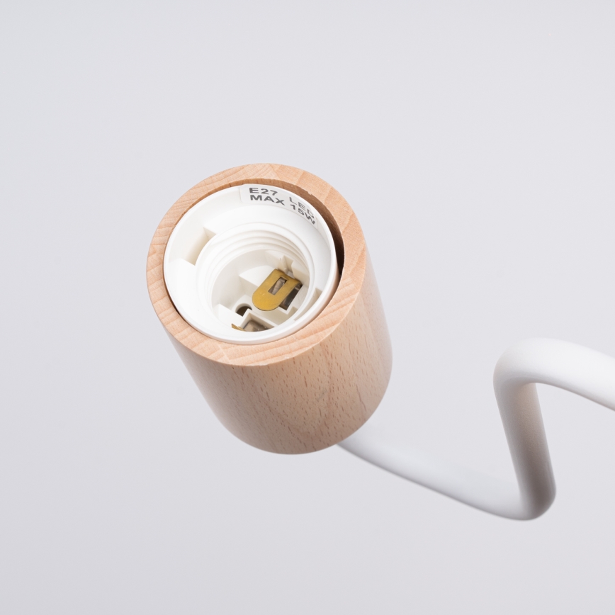 Aplique TIMBO 1xE27/15W/230V blanco/beige/haya
