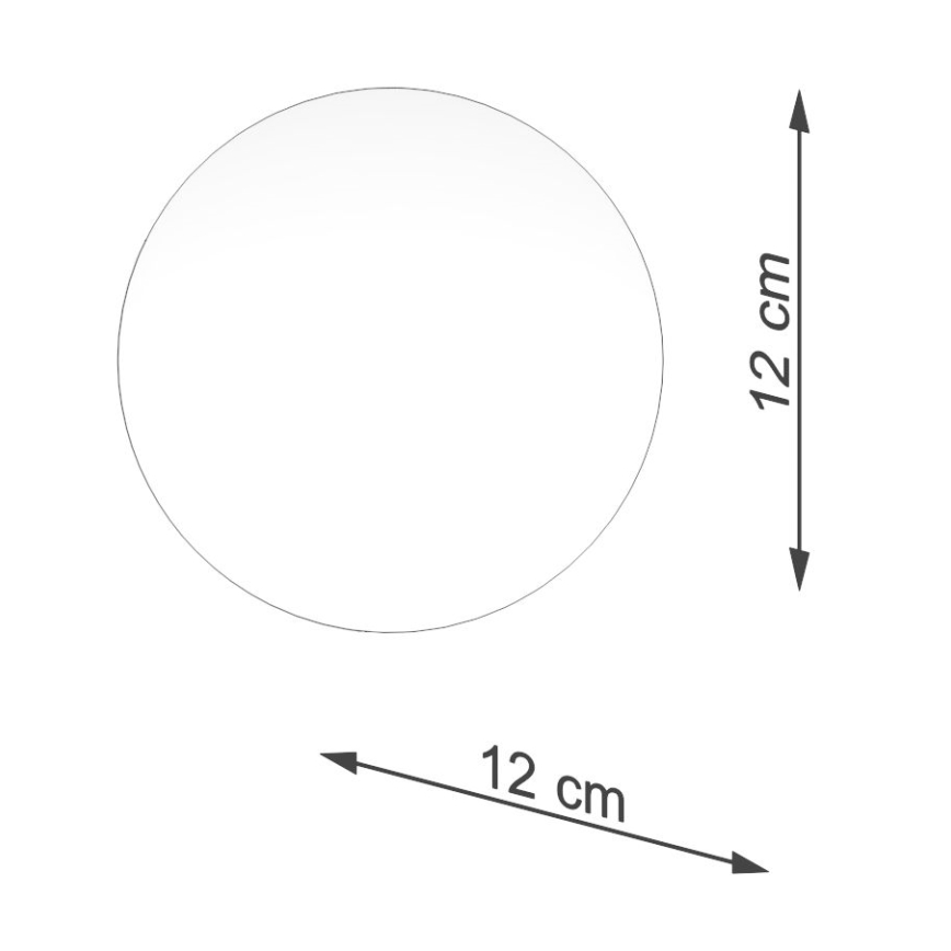 Pantalla de repuesto para foco y lámpara de mesa BOOMO G9 diá. 12 cm blanco