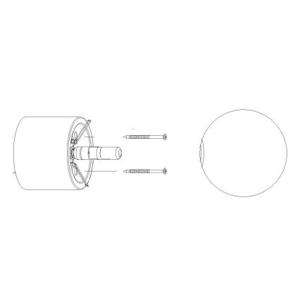 Pantalla de repuesto para foco y lámpara de mesa BOOMO G9 diá. 12 cm blanco
