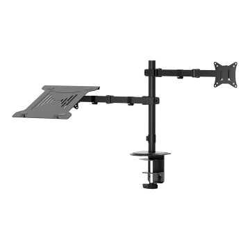 Soporte ajustable para monitor y portátil LEVANO negro