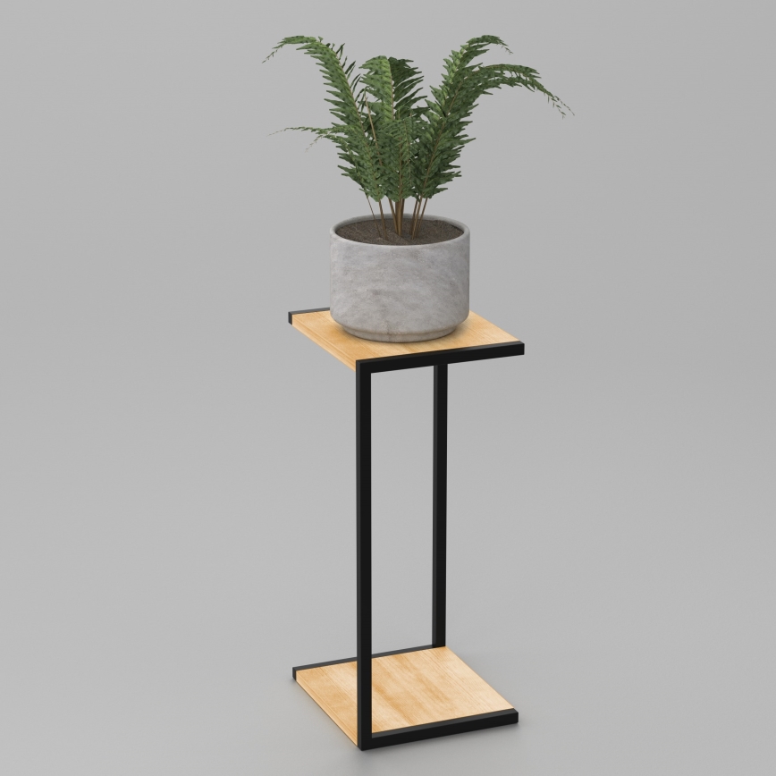 Soporte de flores 70x30x34 cm negro