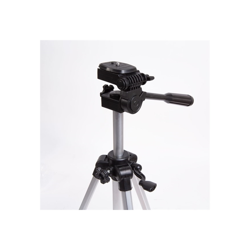 Soporte de trípode polivalente de hasta 144 cm. Plata