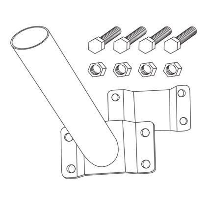 Soporte para farola con juego de montaje STREET negro