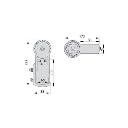 Soporte para farola gris IP44