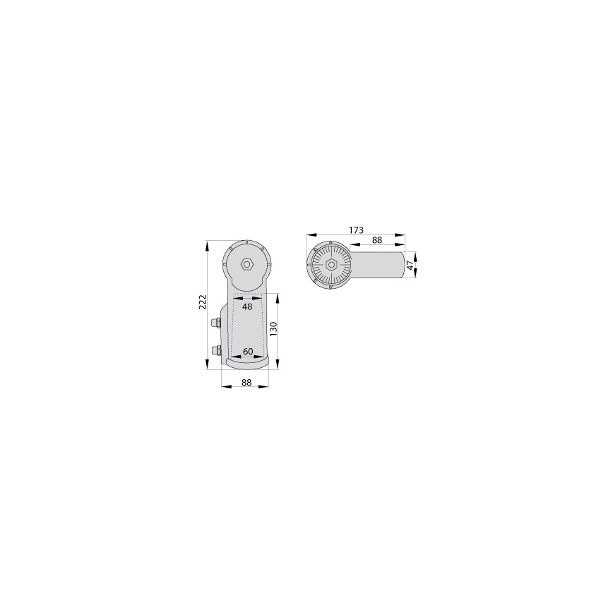 Soporte para farola gris IP44