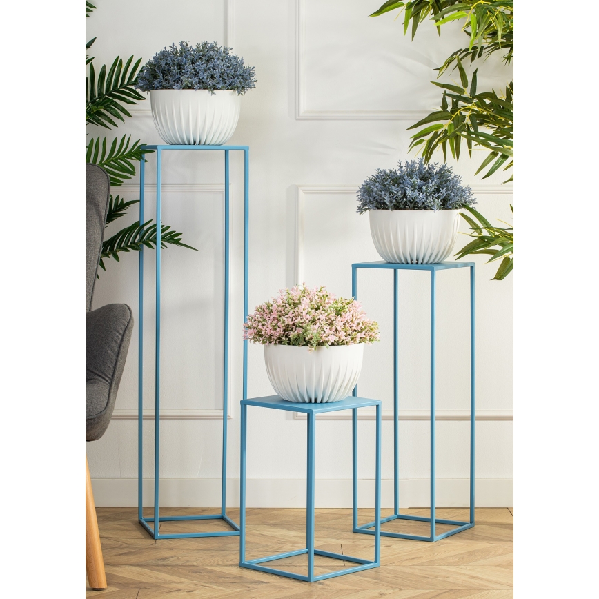 Soporte para flores 100x24 cm azul