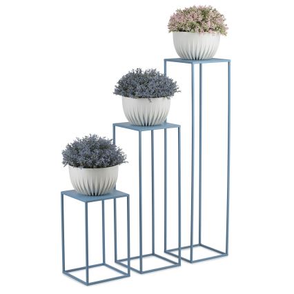 Soporte para flores 100x24 cm azul