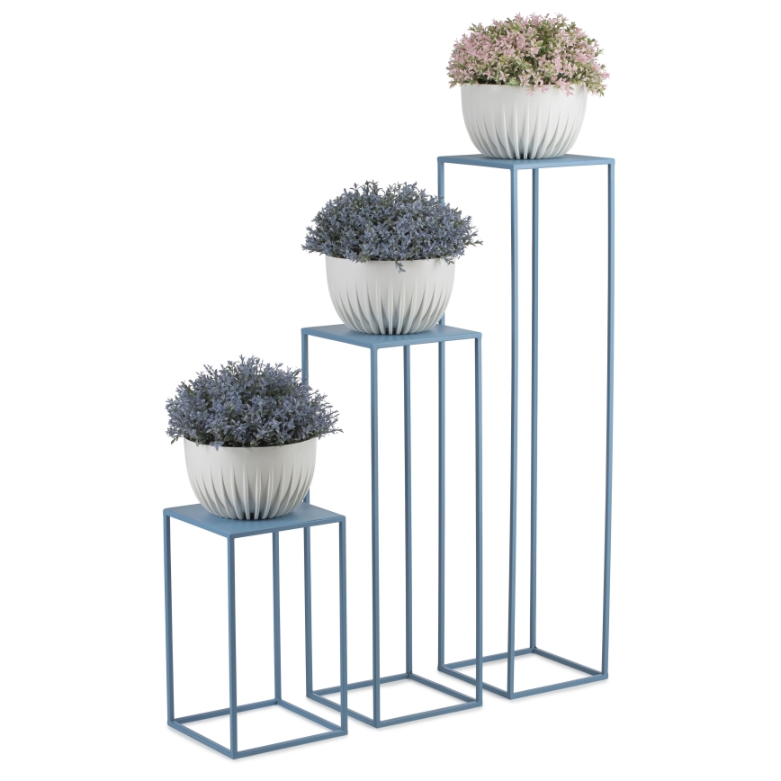 Soporte para flores 100x24 cm azul