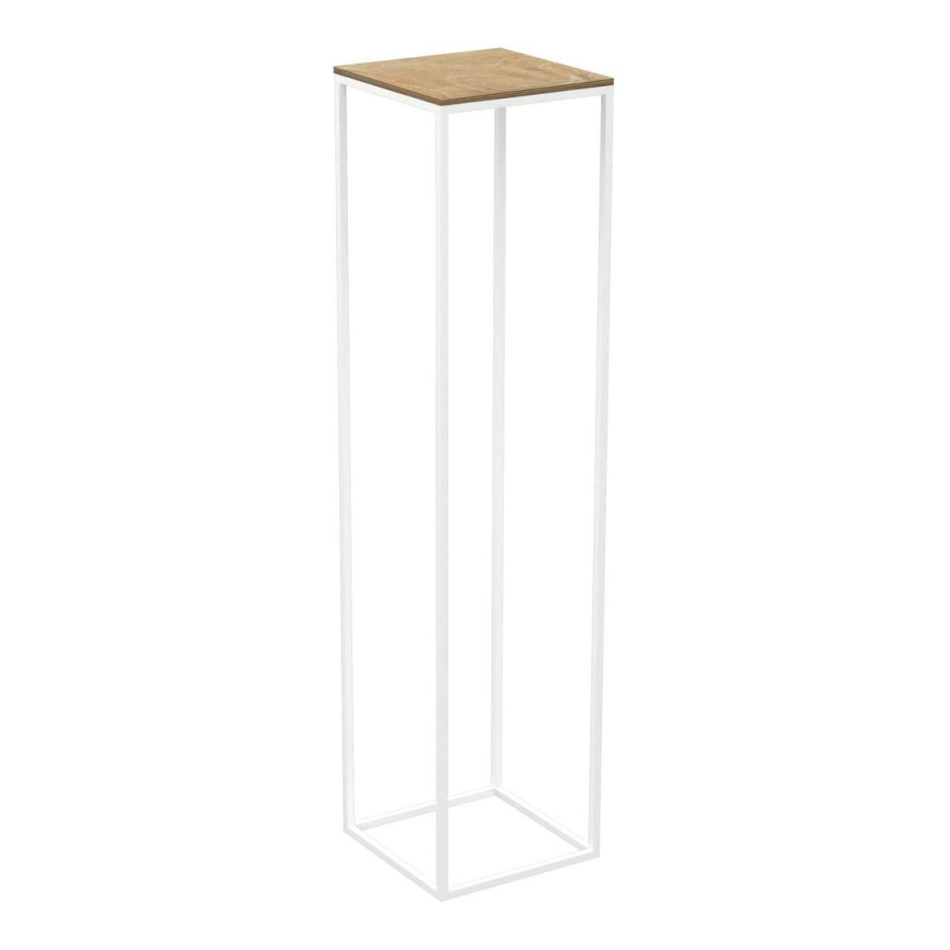 Soporte para flores 100x24 cm blanco