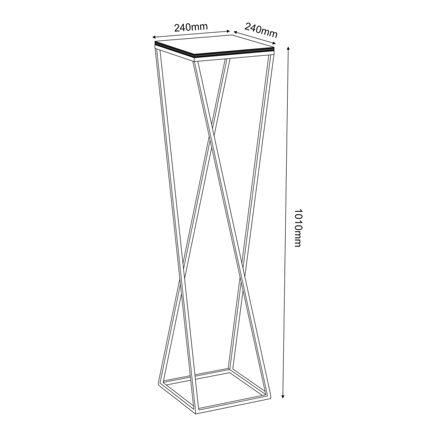 Soporte para flores 100x24 cm blanco