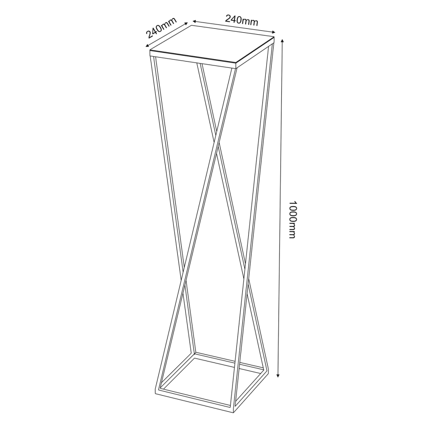 Soporte para flores 100x24 cm dorado