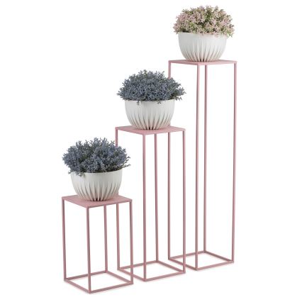Soporte para flores 100x24 cm rosa