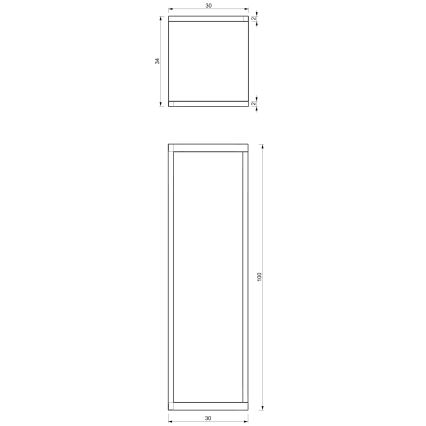 Soporte para flores 100x30x34 cm blanco