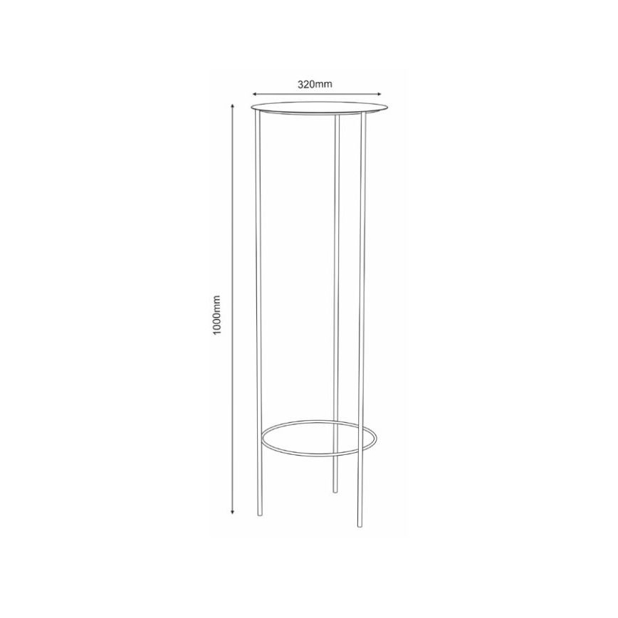 Soporte para flores 100x32 cm negro