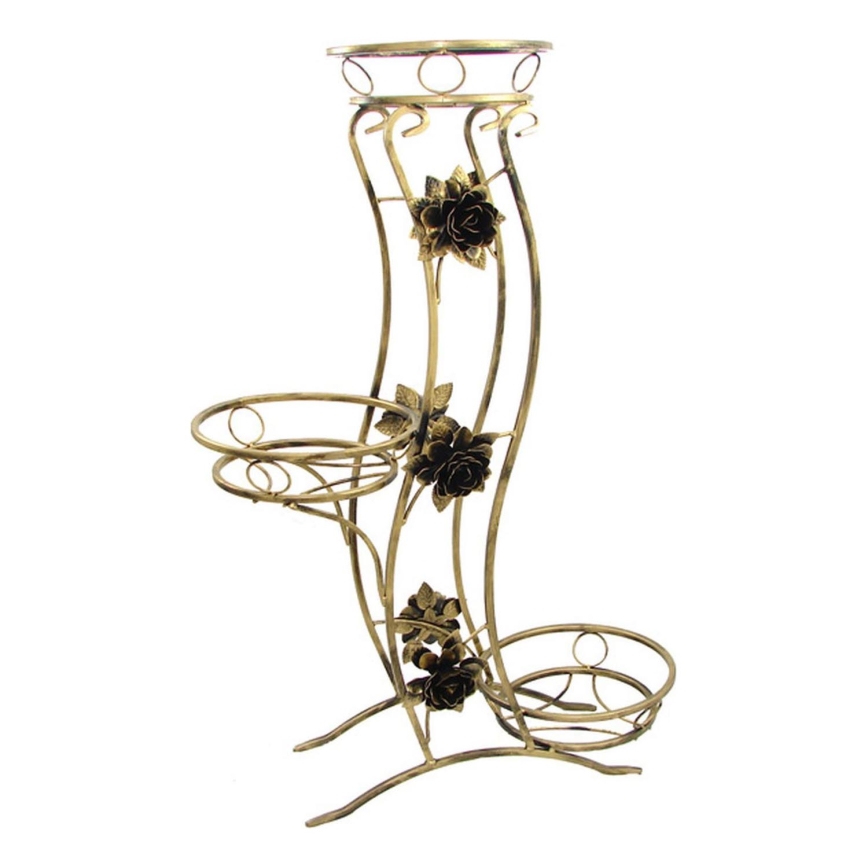 Soporte para flores 100x70 cm dorado