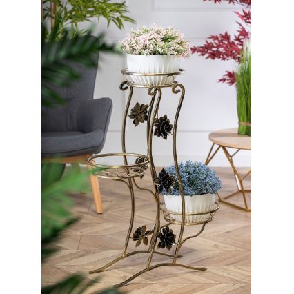 Soporte para flores 100x70 cm dorado