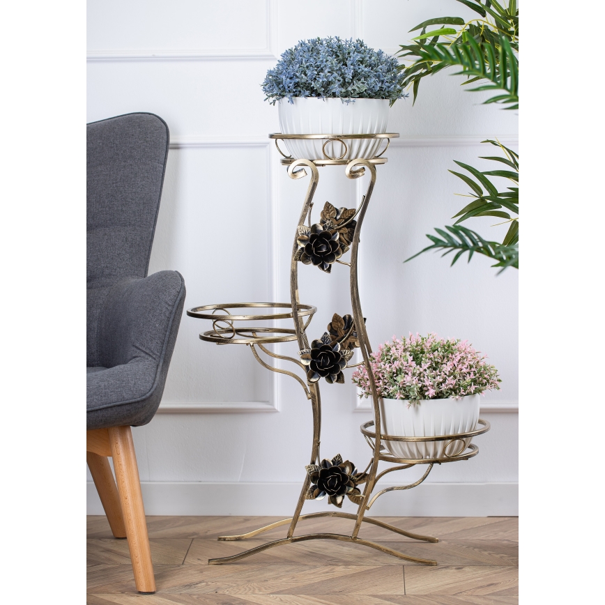 Soporte para flores 100x70 cm dorado
