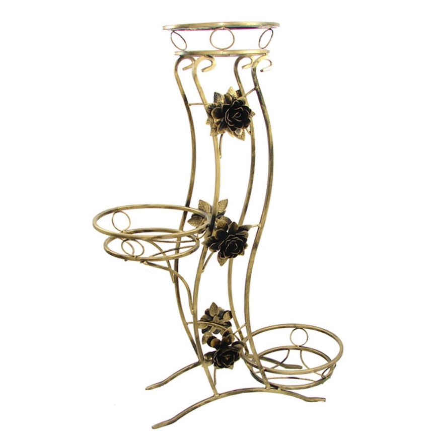 Soporte para flores 100x70 cm dorado