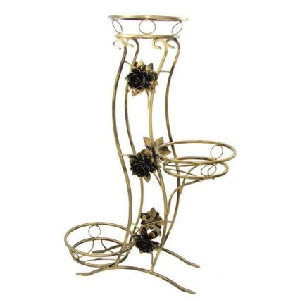 Soporte para flores 100x70 cm dorado